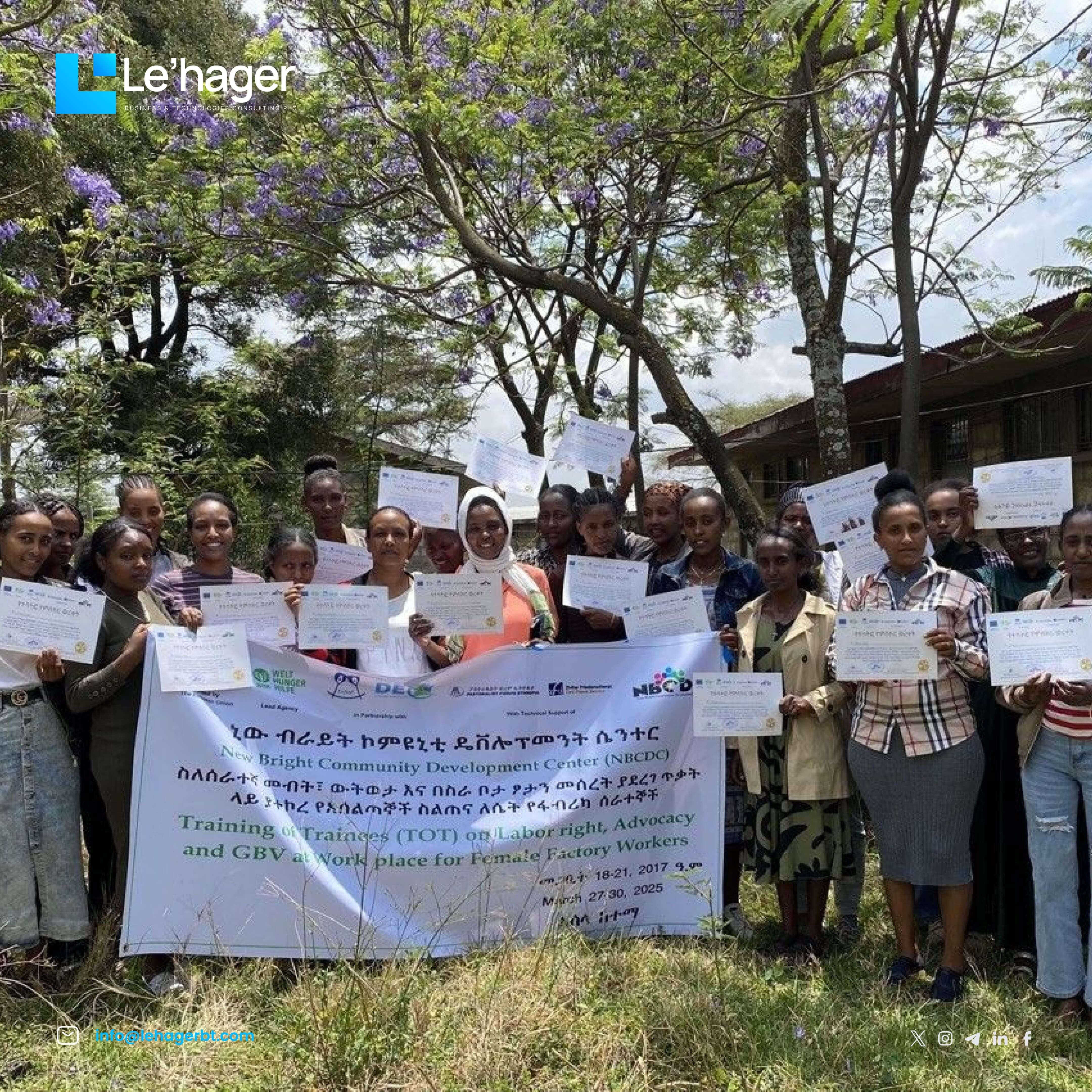 Le’Hager Consulting deliver a four-day Training of Trainers (ToT) in Asella Town