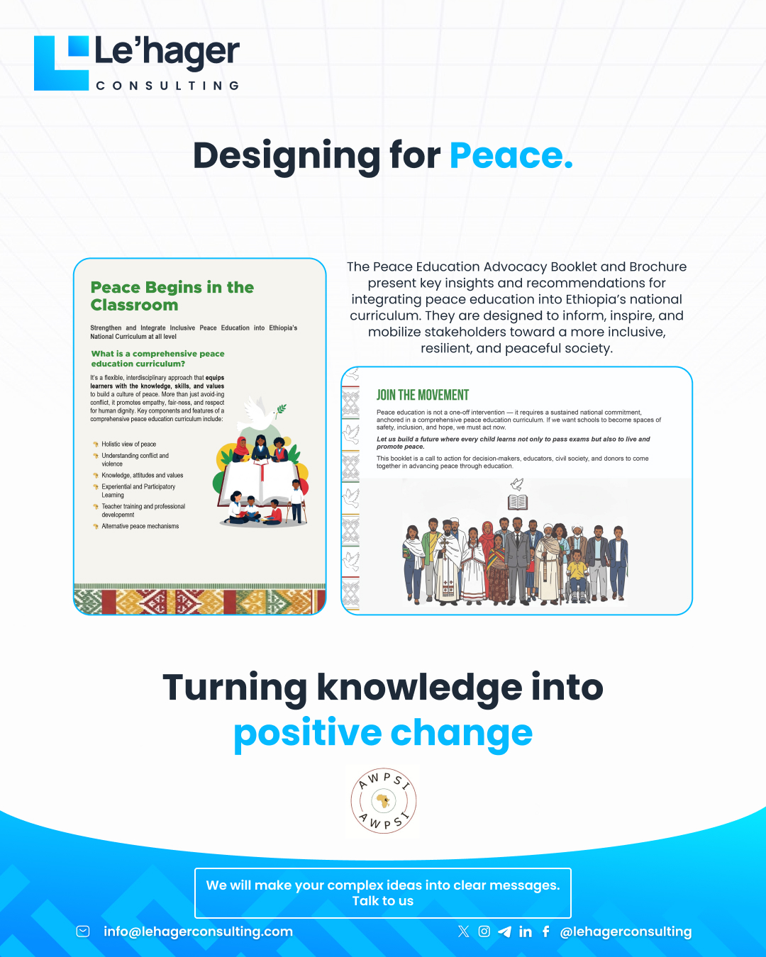 AWPSI – Multilingual Advocacy Booklet & Brochure Design